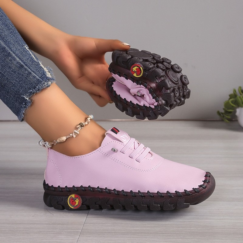Oxford Lace Up Women - Женская кожаная повседневная обувь: туфли на