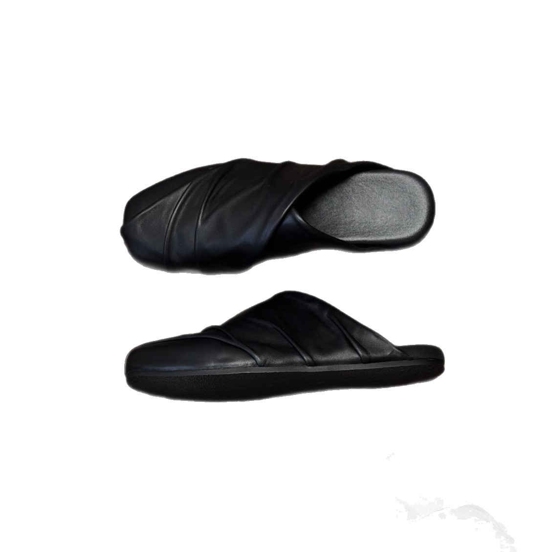 Черные винтажные кожаные туфли – обзор и цена Mule Slip On