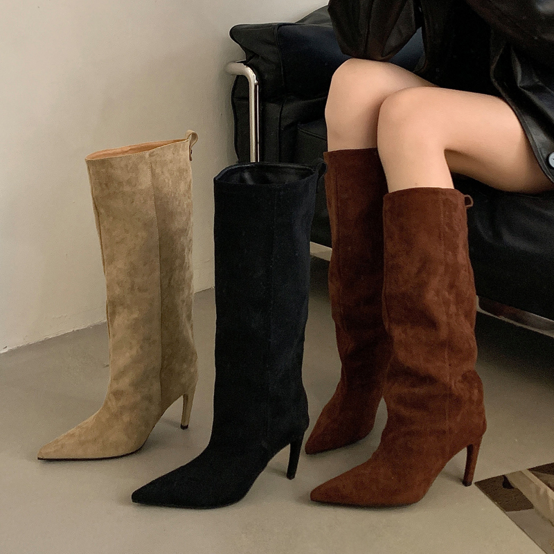 Уличные зимние винтажные женск – обзор и цена Knee High Boots Women