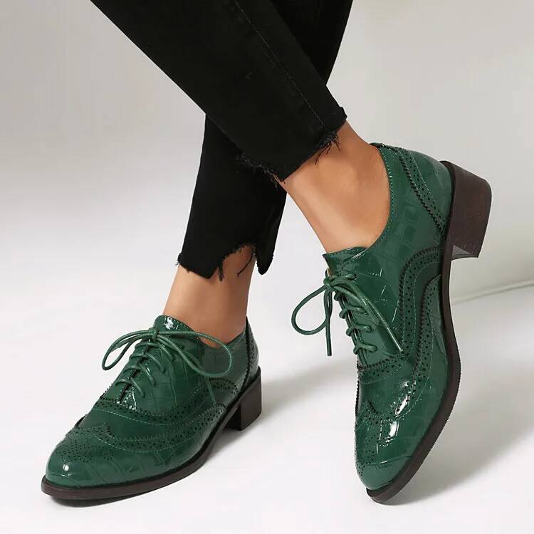 Женские туфли на низком каблук – обзор и цена Oxford Lace Up Women