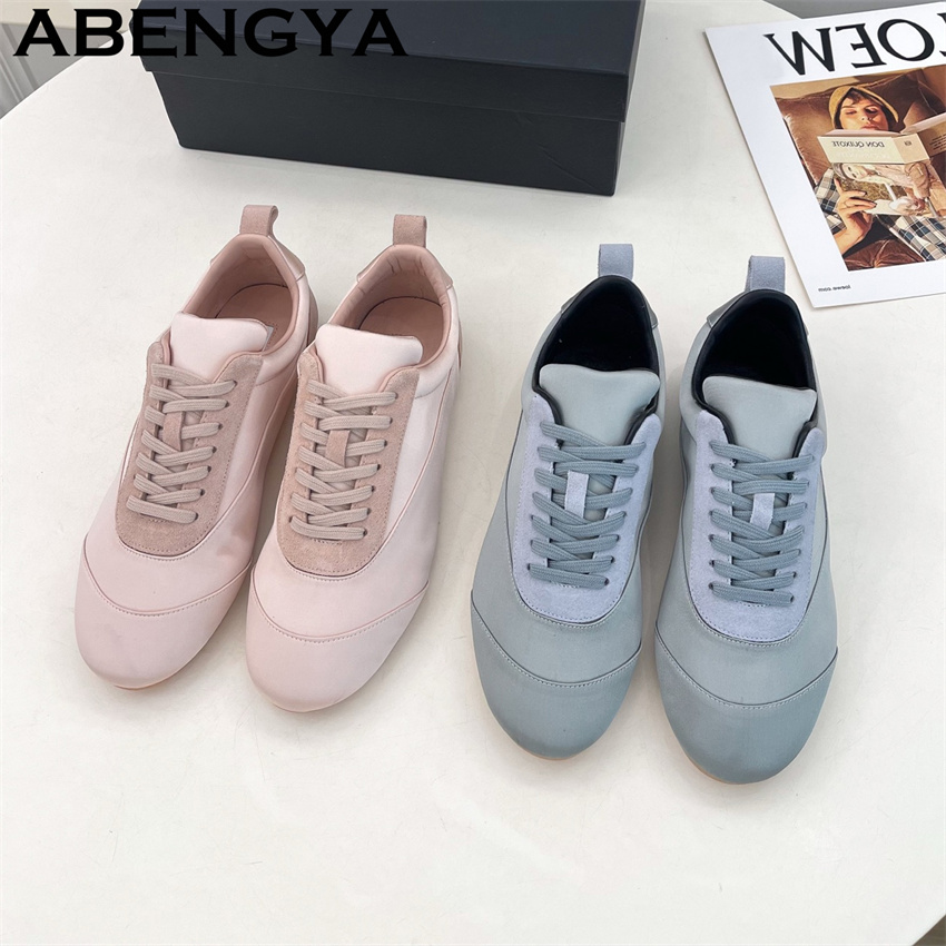 Розовые атласные повседневные  – обзор и цена Oxford Lace Up Women