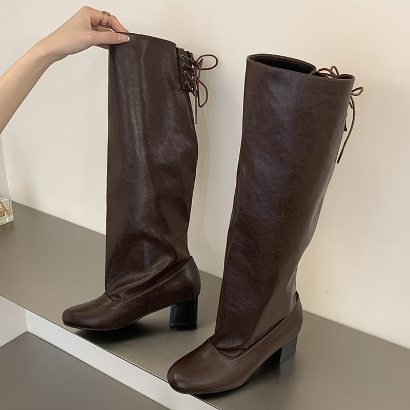 Новые зимние модные сапоги 202 – обзор и цена Knee High Boots Women