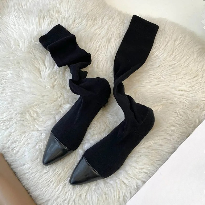 Туфли до колена, новинка 2023  – обзор и цена Sock Boot Women